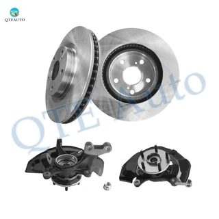 Set of 4 Front 296mm Suspension Knuckle Assembly-Brake Disc Rotor For 2007-2011 Toyota Camry