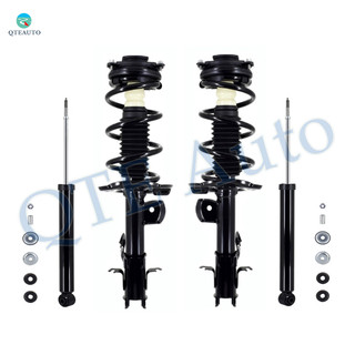 Set Front Quick Complete Strut-Coil Spring-Rear Shock For 2011-2017 Nissan Leaf