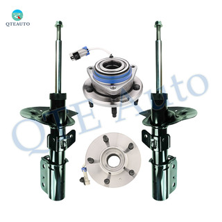 Set 4 Front Wheel Hub Bearing-Suspension Strut For 2004-2008 Pontiac Grand Prix
