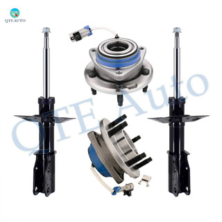 Set of 4 Front Wheel Hub Bearing-Suspension Strut For 2000-2005 Cadillac Deville