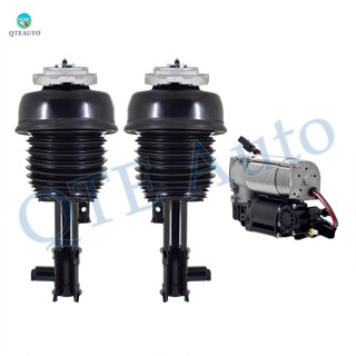 Set of 3 Front Air Suspension Spring Strut-Air Suspension Compressor Pump For 2014-2018 Mercedes-Benz CLS63 AMG S
