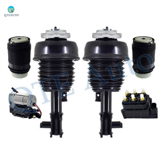 Full Set Front Air Suspension Spring Strut-Air Suspension Compressor Pump-Air Suspension Solenoid Valve Block-Rear Air Suspension Spring Bag For 2012-2018 Mercedes-Benz CLS550 4Matic