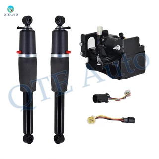Set of 3 Air Suspension Compressor Pump-Rear Air Shock Absorber For 2001-2014 GMC Yukon