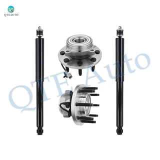 Set of 4 Front Shock Absorber-Wheel Hub Bearing Assembly For 2000-2002 Dodge RAM 3500