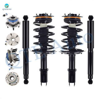 Set of 8 Quick Complete Strut-Coil Spring-Shock Absorber-Wheel Hub Bearing Assembly For 2001-2004 Pontiac Montana AWD