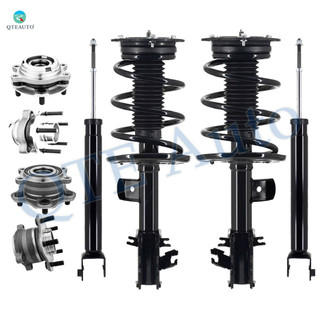 Set 8 Quick Complete Strut-Coil Spring-Shock Absorber-Wheel Hub Bearing Assembly For 2008-2011 Nissan Altima