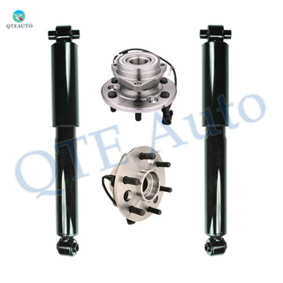 Set of 4 Front Shock Absorber-Wheel Hub Bearing Assembly For 1995 1996 GMC K2500 Monotube Performance Upgrade