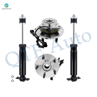 Set of 4 Front Wheel Hub Bearing-Shock Absorber For 2005-2005 Dodge RAM 1500 RWD