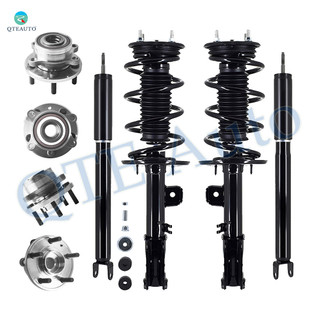 Set of 8 Wheel Hub Bearing Assembly-Quick Complete Strut-Shock Absorber For 2013-2019 Ford Police Interceptor Utility