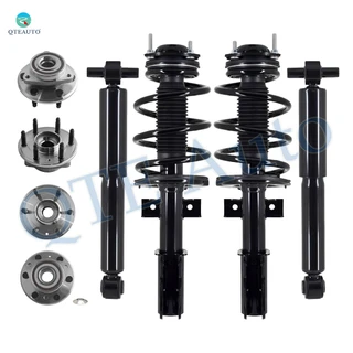 Set 8 Wheel Hub Bearing-Quick Complete Strut-Shock For 2007-2012 GMC Acadia V6