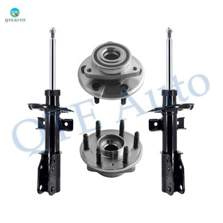 Set of 4 Front Wheel Hub Bearing-Suspension Strut For 2017 GMC Acadia Limited