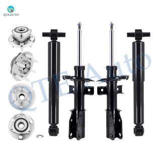 Set of 8 Wheel Hub Bearing-Suspension Strut-Shock For 2017 GMC Acadia Limited