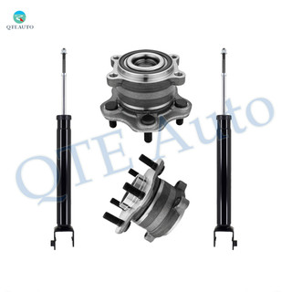Set 4 Rear Wheel Hub Bearing Assembly-Shock Absorber For 2009-2014 Nissan Maxima