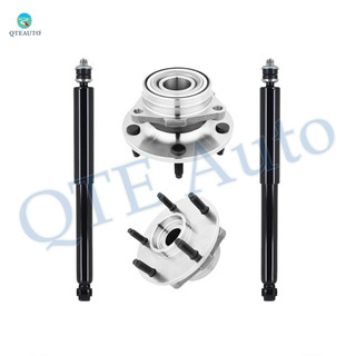 Set of 4 Front Wheel Hub Bearing-Shock Absorber For 1994-1999 Dodge RAM 1500 4WD
