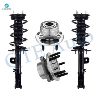 Set 4 Front Wheel Hub-Quick Complete Strut-Coil Spring For 2013-2019 Ford Police Interceptor Utility