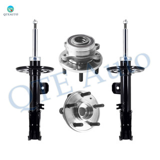 Set of 4 Front Wheel Hub Bearing-Suspension Strut For 2011 2012 Ford Explorer