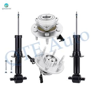 Set 4 Front Wheel Hub Bearing-Suspension Strut For 2007-2014 GMC Yukon 4WD AWD