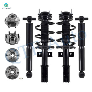 Set of 8 Wheel Hub Bearing Assembly-Quick Complete Strut-Shock Absorber For 2009-2012 Chevrolet Traverse V6 3.6L