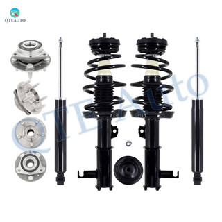 Set of 8 Wheel Hub Bearing Assembly-Quick Complete Strut-Coil Spring-Shock For 2013-2014 Cadillac XTS