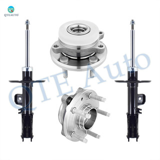 Set of 4 Front Suspension Strut Assembly-Wheel Hub Bearing Assembly For 2013-2019 Ford Flex