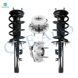 Set of 4 Front Quick Complete Strut-Coil Spring Assembly-Wheel Hub Bearing Assembly For 2012 Ford Taurus V6 3.5L
