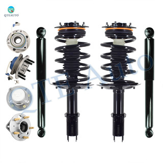 Set of 8 Quick Complete Strut-Coil Spring-Wheel Hub Bearing Assembly-Shock Absorber For 2002-2004 Pontiac Montana FWD Monotube Performance Upgrade