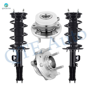 Set of 4 Front Quick Complete Strut-Coil Spring Assembly-Wheel Hub Bearing Assembly For 2013-2019 Ford Taurus V6