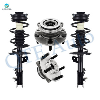 Set of 4 Front Quick Complete Strut-Coil Spring-Wheel Hub Bearing For 2008-2012 Nissan Rogue L4 2.5L
