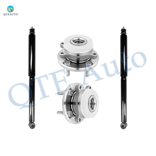 Set 4 Rear Shock Absorber-Wheel Hub Bearing Assembly For 2011-2015 Lincoln MKX