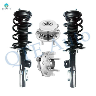 Set of 4 Front Quick Complete Strut-Coil Spring Assembly-Wheel Hub Bearing Assembly For 2010-2012 Ford Flex