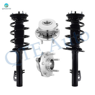 Set of 4 Front Quick Complete Strut-Coil Spring Assembly-Wheel Hub Bearing Assembly For 2009 Lincoln MKS