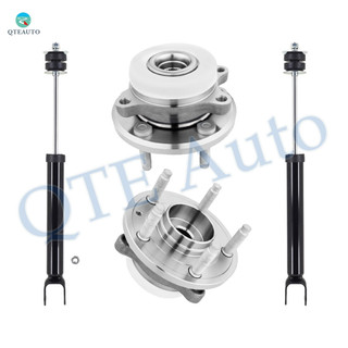 Set 4 Rear Shock Absorber-Wheel Hub Bearing Assembly For 2010-2012 Ford Taurus