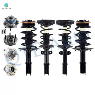 Set of 8 Quick Complete Strut-Coil Spring Assembly-Wheel Hub Bearing Assembly For 1997-2001 Buick Regal