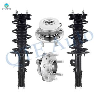 Set of 4 Front Quick Complete Strut-Coil Spring Assembly-Wheel Hub Bearing Assembly For 2013-2017 Ford Taurus FWD