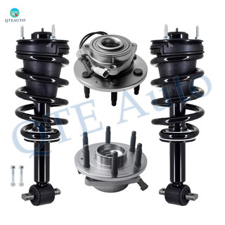 Set of 4 Front Quick Complete Strut-Coil Spring Assembly-Wheel Hub Bearing Assembly For 2015-2020 GMC Yukon XL 4WD