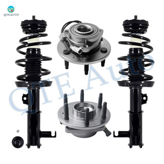 Set of 4 Front Quick Complete Strut-Coil Spring Assembly-Wheel Hub Bearing Assembly For 2017-2019 Cadillac XTS Livery