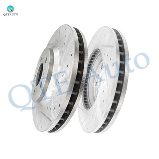 Front 303mm Drilled Slotted Disc Brake Rotors For 2006-2013 Chevrolet Impala