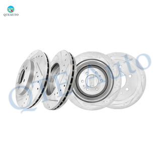 Set of 4 Front 330mm-Rear 348mm Drilled Slotted Disc Brake Rotors For 2004-2008 Ford F-150