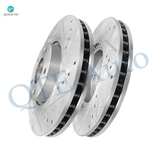 Front 300mm Drilled Slotted Disc Brake Rotors For 2012-2015 Kia Optima, Automotive Replacement Brake Rotors