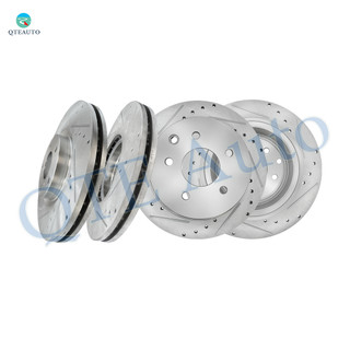 Set 4 Front 320mm-Rear 291.5mm Drilled Slotted Disc Brake Rotors For 2004-2008 Nissan Maxima