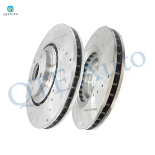 Front 328mm Drilled Slotted Disc Brake Rotors For 2010-2015 Lexus RX350 Japan Built