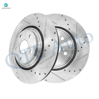 Front 328mm Drilled Slotted Disc Brake Rotors For 2010-2015 Lexus RX350 Japan Built