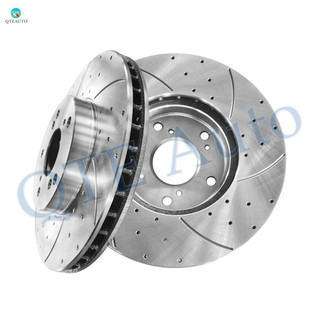 Front 282mm Drilled Slotted Disc Brake Rotors For 2013 2014 Honda FIT, Automotive Replacement Brake Rotors