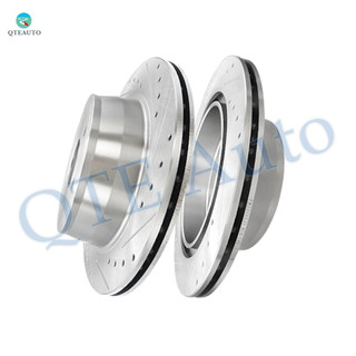 Rear 345mm Drilled Slotted Disc Brake Rotors For 2019 GMC Sierra 1500 Limited, Automotive Replacement Brake Rotors
