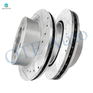 Rear Drilled Slotted Disc Brake Rotors For 2006-2016 GMC Savana 2500