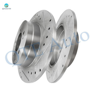 Rear 284mm Drilled Slotted Disc Brake Rotors For 2012-2020 Kia Optima