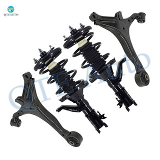 Set 4 Front Lower Control Arm-Quick Complete Strut-Coil Spring Assembly For 2003-2005 Honda Civic