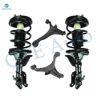Set of 4 Front Lower Control Arm-Quick Complete Strut-Coil Spring Assembly For 2003-2005 Honda Civic