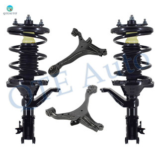 Set of 4 Front Lower Control Arm-Quick Complete Strut-Coil Spring Assembly For 2003-2005 Honda Civic