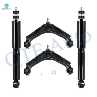 Set of 4 Front Upper Control Arm Ball Joint-Shock Absorber For 2001-2010 GMC Sierra 2500 HD Monotube Performance Upgrade
